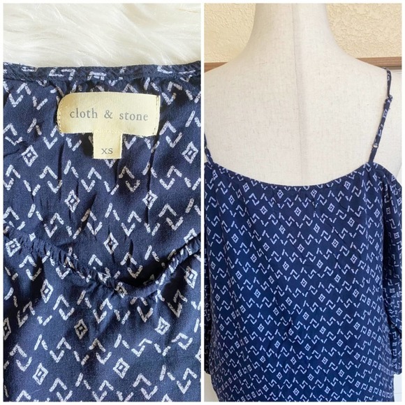 Cloth & Stone Cold Shoulder Swing Dress in‎ True Navy - XS - Picture 6 of 7